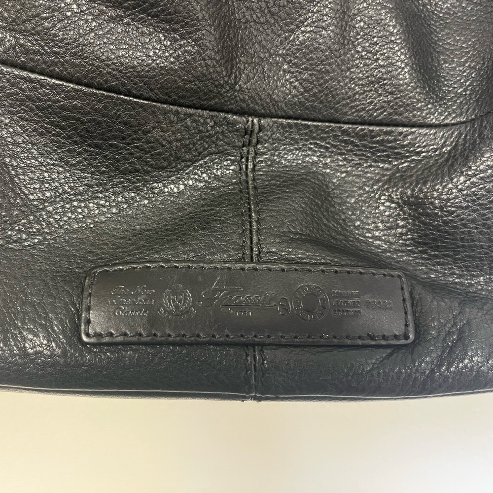 Vintage Fossil Black Leather Shoulder Bag - Picture 6 of 14
